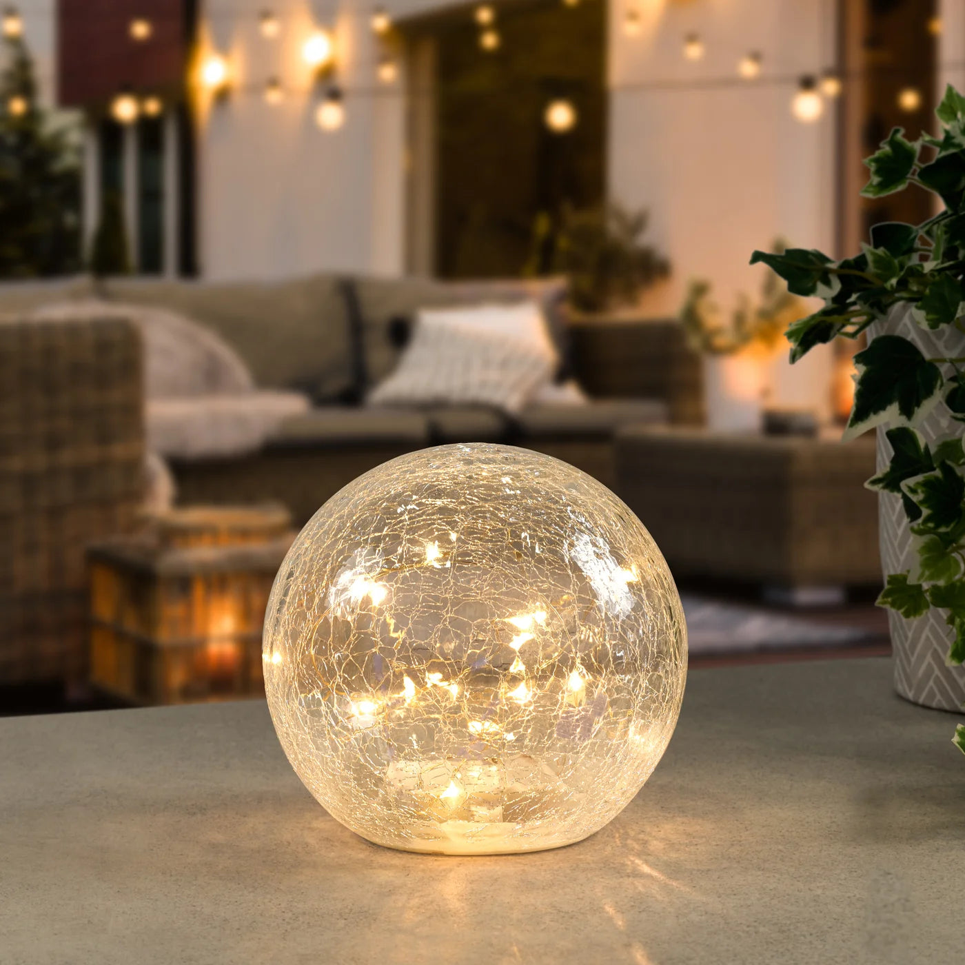 Luminous Crackle Glass Decor Light