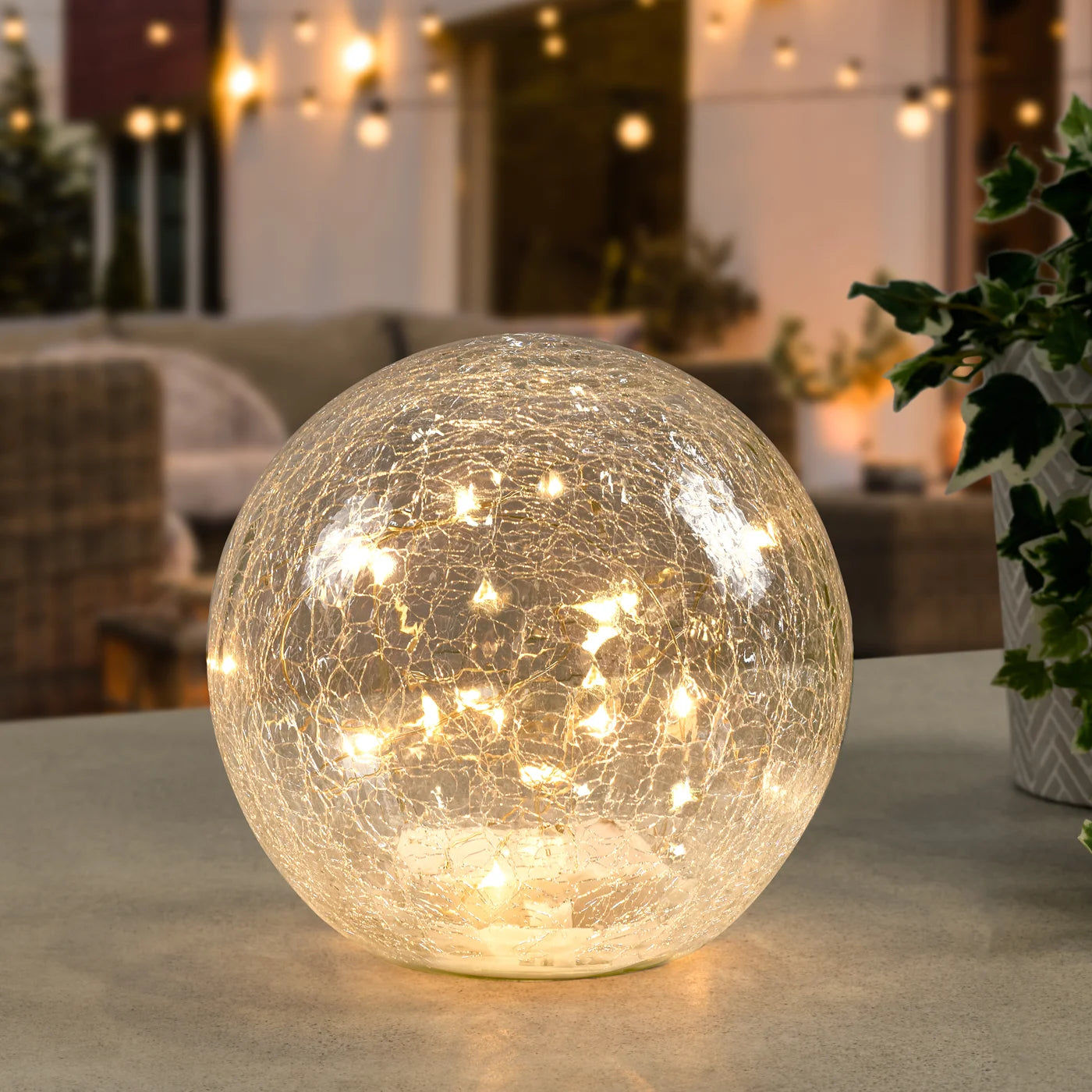 Luminous Crackle Glass Decor Light